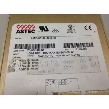ASTEC 73-560-0842 MP6-3E-1L-4LD-00 DC Power Supply